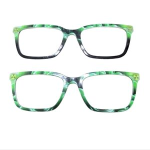 Pair Eyewear LARKIN Magnetic Toppers Green Hazard Scientist Print